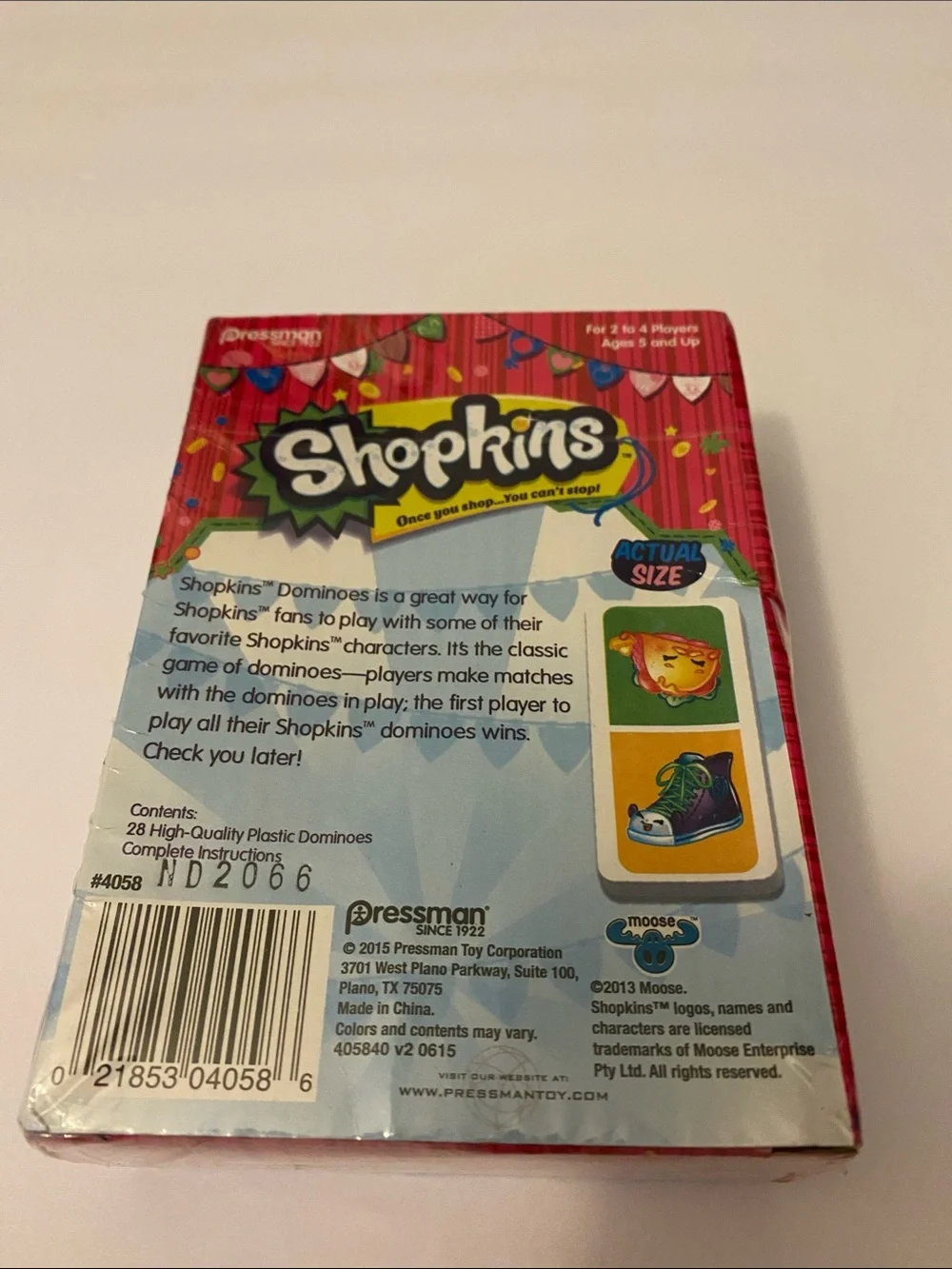 Shopkins Dominoes Game SEALED